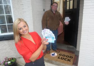 Good luck was with  on Peter Laverys doorstep when he scooped staggering £10,2m on th lottery. Now Miss NI  Tiffany Brien hopes his good luck rubs off on her  