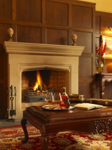 A roaring fire and a brandy night cap at Lough Eske Castle