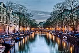 Amsterdam's Singel Canal by night where McFadden died on Saturday