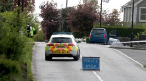 The scene of the crash in Moyarget Road which claimed the life of Margaret Gray