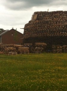 'The Beast' Bonfire in Ballyduff, Co Antrim which has been causing residents concerns