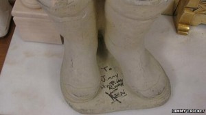 Concrete wellington boots belonging to comic Jimmy Cricket stolen from his garden