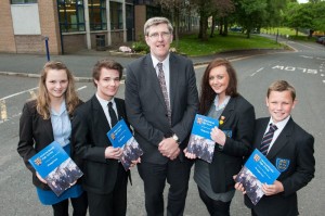 Education Minister John O'Dowd at a recent visit to Newtownbreda High School
