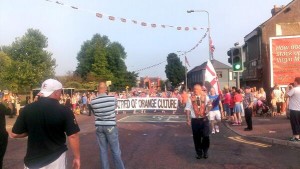 Orangmen returning to north Belfast on the Twelfth of July