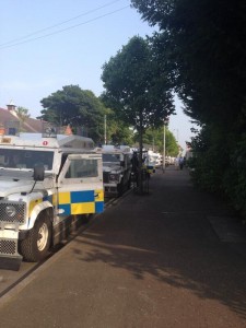 Heavy security presence in Ardoyne on Twelfth evening ahead of returning parade