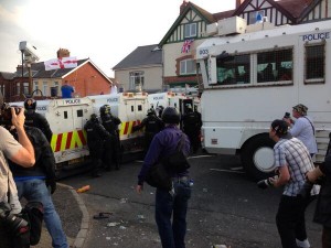 Water cannon used in Ardoyne the evening of Friday, July 12