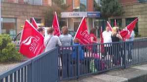 Capita staff in Belfast go on a one day strike over pay