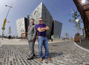 Michael Flatley and Alan Clarke of NITB at Titanic Belfast