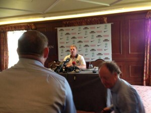 Celtic manager Neil Lennon at his press conference