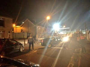 The scene of the security alert at Ballymena Showgrounds on Friday night