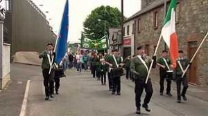 The IRA parade through Castlederg on Sunday 