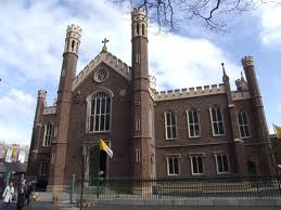 St Malachy's Church in the Markets which was attacked with paint in the early hours of Friday morning