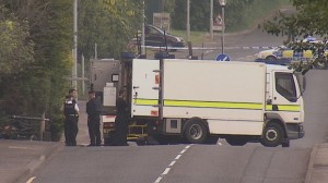 Army technical officers carry out a controlled explosion in south Belfast on Friday evening but nothing untoward was found