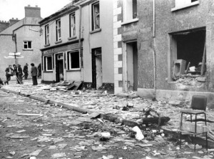 The devastating aftermath from the IRA bomb attack in Claudy, Co Derry