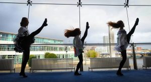 TEENAGE KICKS...Irish Dancers at launch in Belfast's Waterfront Hall