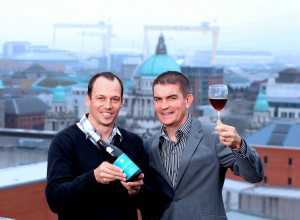 FROM DOWN UNDER TO ON TOP OF THE WORLD... Gareth Bradley managing director of Woodford Bourne NI  (right) announced that the Matua wine brand has seen a growth of 23% year to date in Northern Ireland as its Chief Winemaker Nikolai St George (left) was in Belfast recently to re-launch the brand in the province.