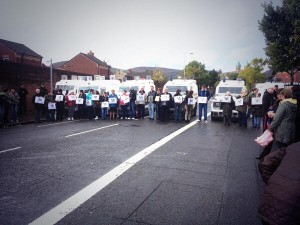 Loyalist held a protest on Sunday to the IR commemoration to IRA  to Shankil bomb Thomas Begley