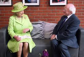 The Queen with Irish President Michael D Higgins during her visit to the Republic in 2011