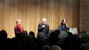 IRA Brighton bomber Patrick Magee speaking inside the Skainos Centre