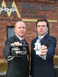 BURGLARS BEWARE:  Mercury Security directors Francis Cullen (left) and Francis Cullen launch the company’s new Mercury Home Watch system which it believes to be a potential solution to the serious problem of domestic burglary in Northern Ireland. 