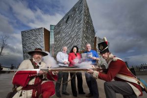 Pictured at the Days Out Fair event is (l to r) Boyd Rankin, NIEA; Hugh Rice, NITGA; Karen Magill, FPTNI; Willie Lougheed, NITB and Lemuel Black, NIEA.