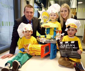 BAKING UP SOME BRIGHT IDEAS... Colin Todd of Brennans Bread and Ruth Cooper of Replay Theatre are joined by Cillian Whittaker, Grace McCracken and James Morrison who will be baking up some bright ideas at the Ideas Oven, a series of fun afternoons organised by Replay Theatre and Brennans Bread with support from Arts & Business NI.