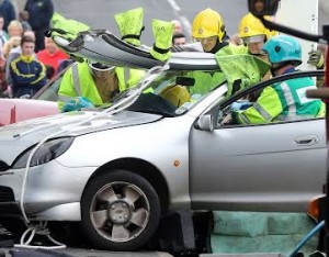 Emergency Services at the scene of the road accident on Derry's Creggan Hill.Photo Lorcan Doherty Photography