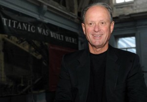 Dr Robert Ballard in the drawing office in Titanic Belfast