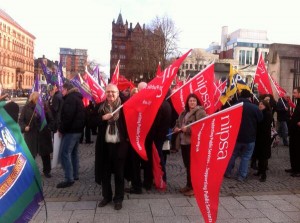 NIPSA Protest Belfast City Hall