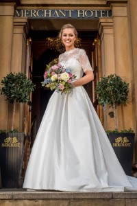 WEDDING SHOWCASE… Style Academy model, Sarah Ennis dons a beautiful wedding gown ahead of The Merchant Hotel’s exclusive Wedding Showcase event on Sunday March 9.