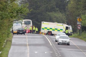 The scene of yesterday's fatal crash near Newtowncunningham. (Photo: NW Newspix)