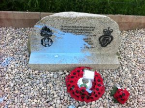 Blue paint thrown over memorial to murder Scottish soldiers