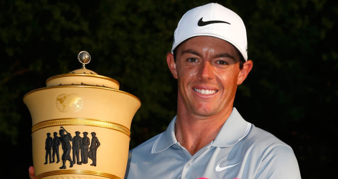 Rory McIroy with the WGC Championship - now he is being accused of erasing vital information from mobile phones