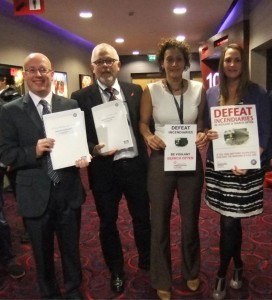 Pictured are all Crime Prevention Officers (L-R) - Robert McMurran, Pete Connolly, Kathy Latcham and Victoria Thompson.