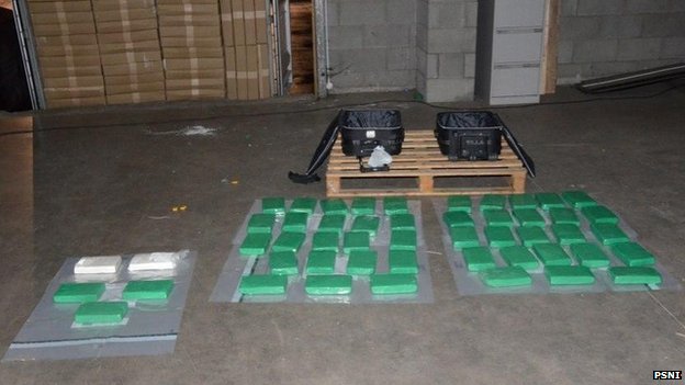 The £2.5 million cocaine haul seized by police in Co Tyrone