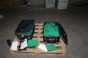 The 50 kg of cocaine was found in suitcases among a consignment of furniture