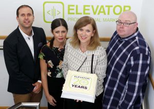 CAPTION: From left: Geoff Johnston (Director), Grace Sawyers (Account Manager), Sara Callanan (Managing Director) and David Nightingale (Senior Designer).