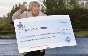 Lottery winner Mary Hamilton - cheque#2