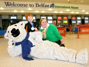 Pictured left to right: Special Olympics Ulster athletes Jonathan McCartney and Lucy Best.