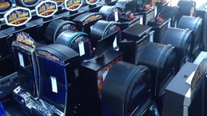 Some of the machines seized by police during raids in Lisburn and Belfast