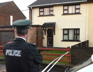 The scene of the shooting in Omagh last week when  a family escaped injury