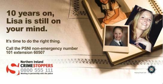 The PSNI and Crimestoppers launch 10th anniversary appeal to find murdered Lisa Dorrian