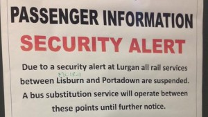 Railway line bomb alert