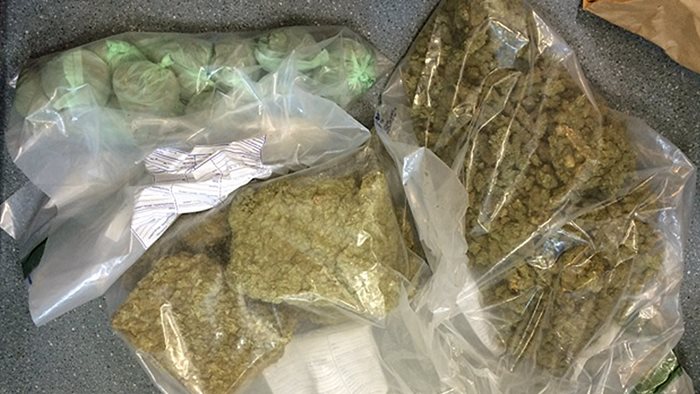 Police put on display the massive haul of herbal cannabis seized