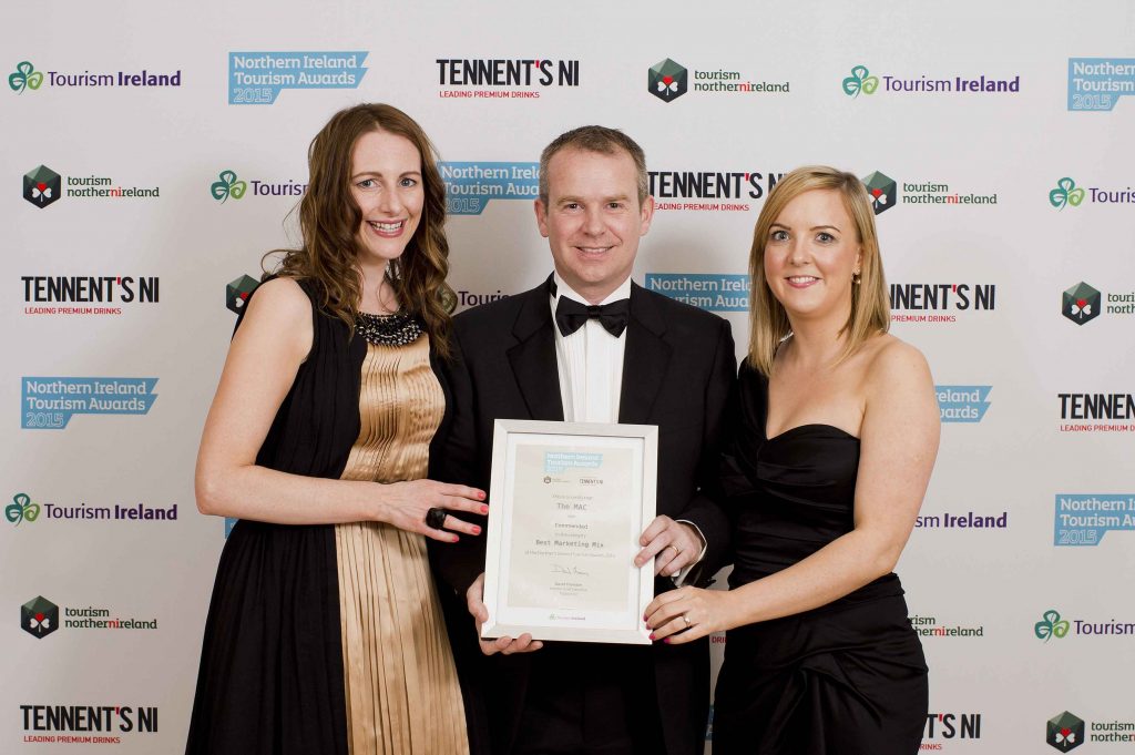 Aine McVerry, The Mac, Geoff Wilson, Tourism NI Board Member and Maeve Hawkins, The Mac