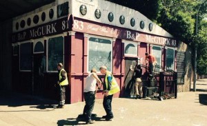 Clean up underway to remove paint from McGurk's bar memorial