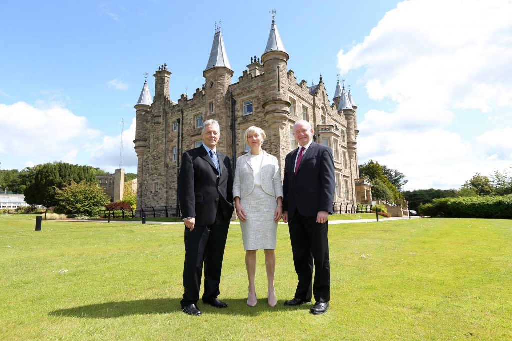 First Minister Peter Robinson and deputy First Minister Martin McGuinness have announced the appointment of Judith Thompson as the new Commissioner for Victims and Survivors for Northern Ireland. Picture by Kelvin Boyes / Press Eye .
