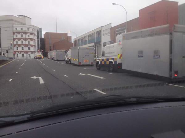 Police starting its security operation ahead of this afternoon's controversial republican parade