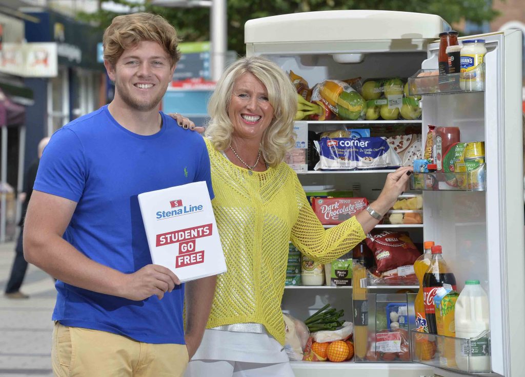 Hungry for the fridge full of food is student, James Stewart, but his Mum, Anya, already feels like a winner as she gets to fill her car full of students for free.  