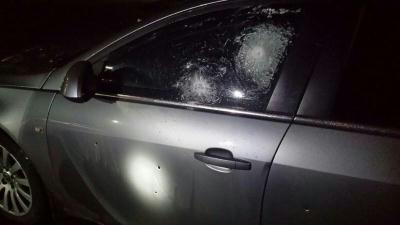 The Vauxhall Insignia bullet proof car riddle eight times by dissident republican gunmen